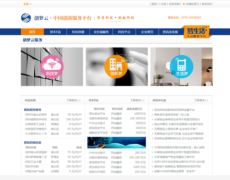 某中國創(chuàng)新服務(wù)平臺(tái)二期項(xiàng)目--全國及13個(gè)城市房源信息、資訊管理